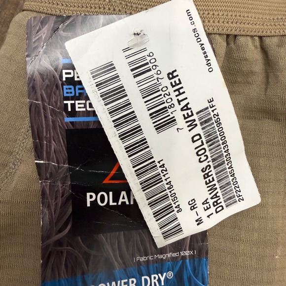 Peckham Polartec Power Dry Gen III Level 2 Mid Weight Thermal Drawers Mens M-RG - Picture 2 of 5